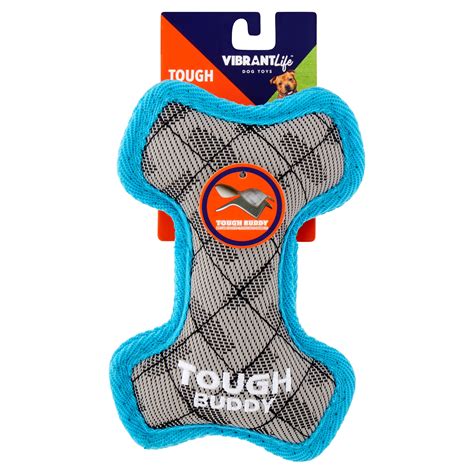 Vibrant Life Tough Buddy Bone Dog Chew Toy, Color May Vary, Chew Level ...