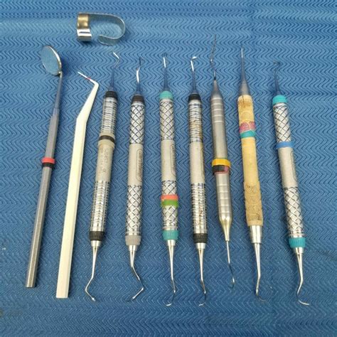 Lot of Dental Hygiene Instruments