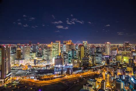 Osaka cityscape editorial stock photo. Image of modern - 142310478