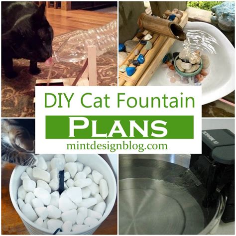 14 DIY Cat Fountain Plans - Mint Design Blog