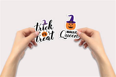 Halloween sticker bundle. Halloween quote stickers printable - So Fontsy