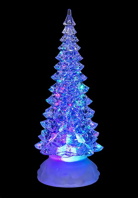 Small Light Up Swirling Glitter Christmas Tree Decor