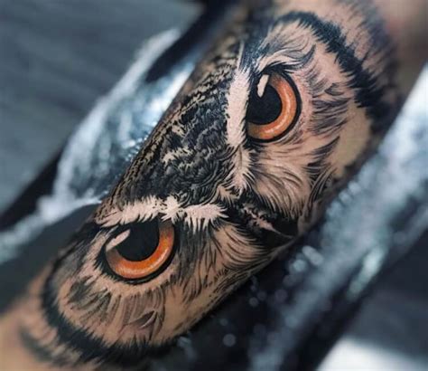 Owl eyes tattoo by Daniel Bedoya | Post 28346