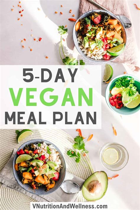 5 Day Easy Vegan Meal Plan | Vegan Diet Plan for Beginners