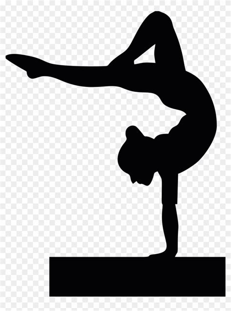 Gymnastics School Sport Cheerleading Tumbling - Gymnast Silhouette Clip ...