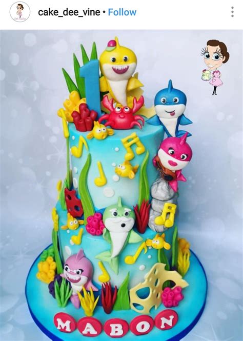 Baby shark Doo Doo Doo Custom Birthday Cake | Shark theme birthday, Baby birthday cakes, Shark ...