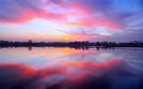 Sunset Reflection Lake Wallpapers - Wallpaper Cave