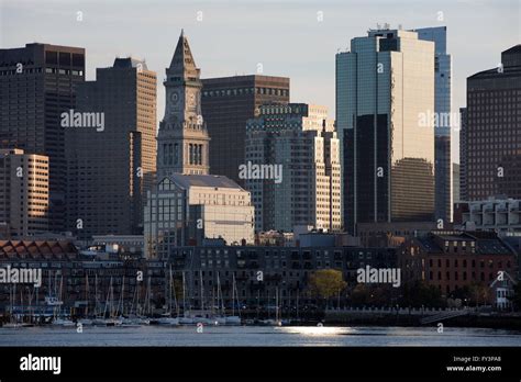 Boston Harbor skyline Stock Photo - Alamy