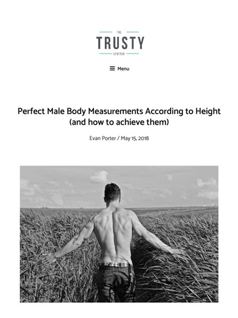 Perfect Male Body Measurements According To Height (And How To Achieve Them) - Trusty Spotter ...