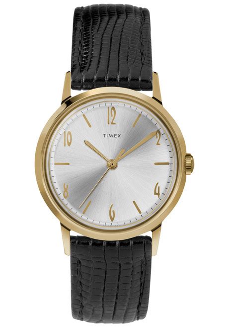 Timex Marlin Mechanical 34mm Gold Black | Watches.com