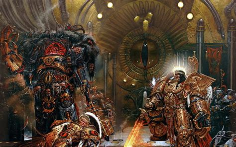 The Emperor Vs Horus by Adrian Smith : r/ImaginaryWarhammer HD ...