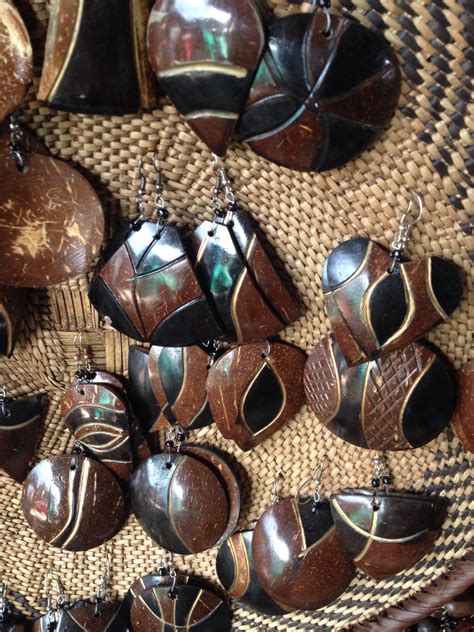 African Jewelry. Made from wood, coconut shells, fruit skins, seeds ...