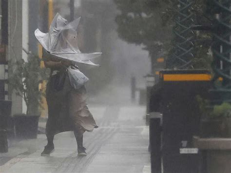 Powerful typhoon pounds southern Japan, with thousands evacuated : NPR