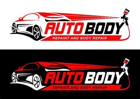 auto body shop logo template repair, repaint restoration. with simple ...