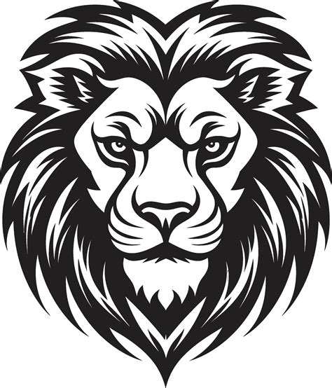 Shadowed Roar Lion Emblem in Vector Dark Majesty Unleashed Vector Lion ...