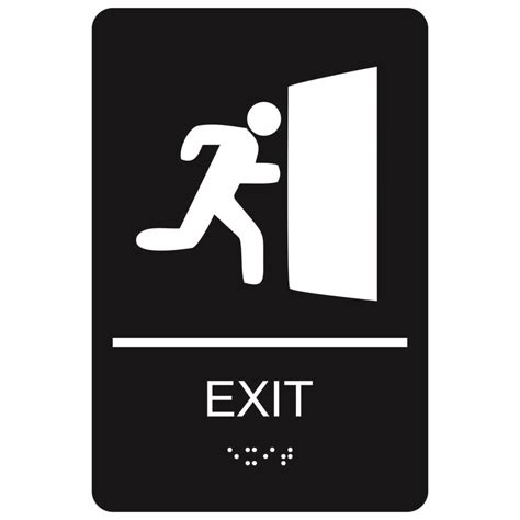 Exit- Economy ADA signs with Braille - Winmark Stamp & Sign - Stamps and Signs