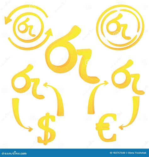 3D Sri Lanka Rupee Currency Set Symbol Icon Stock Vector - Illustration ...