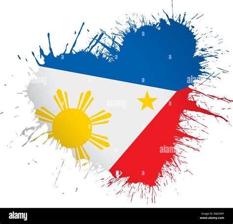 Philippines flag, vector illustration on a white background Stock ...