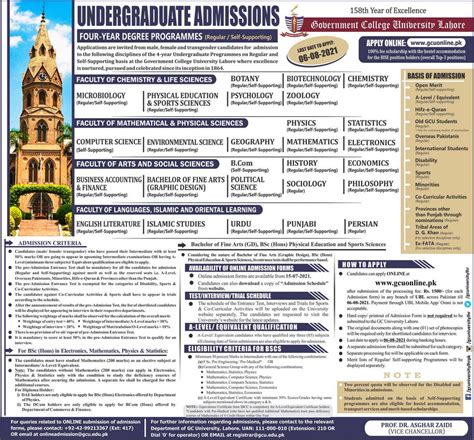 GCU -Lahore admissions 2021