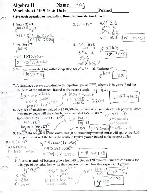 Domain And Range Worksheet #1 Answer Key Algebra 2 - Naturalish