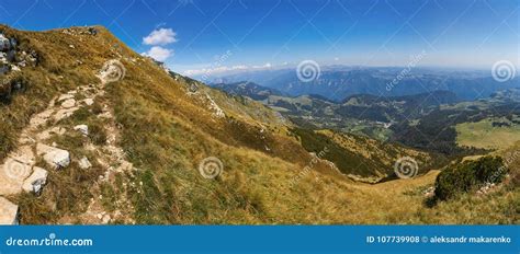 Monte Baldo. Italy. Walking One-day Hikes through Narrow Stony Paths. Stock Photo - Image of ...