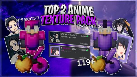 Top 2 Anime Texture Pack Untuk PvP || Support MCPE 1.19+ Terbaru - YouTube