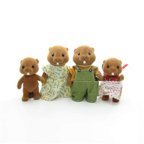 Waters Beaver Family Vintage Sylvanian Families Toys | Calico critters ...