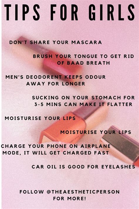 Tips for the girls