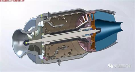【发动机电机】微型涡喷发动机(涡轮喷气航模油机)3D模型图纸 step格式_电机-仿真秀干货文章