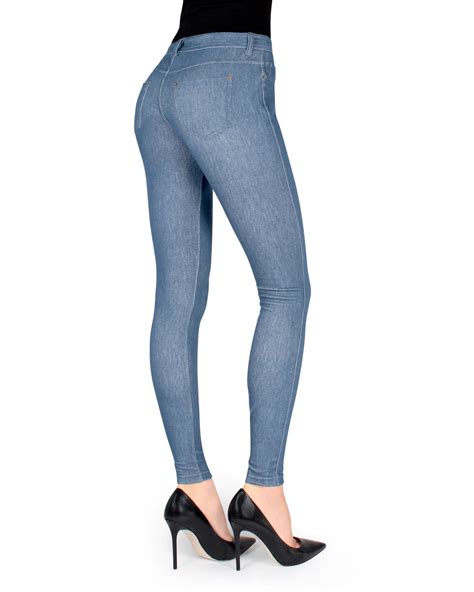 Unbottled Jean Legging - Denim Look Leggings with Pockets by MeMoi®