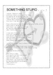 Something stupid lyrics - ESL worksheet by mauro78