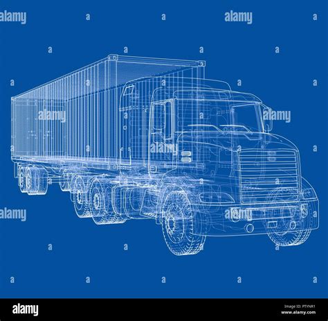 Logistic by Container truck. Vector Stock Vector Image & Art - Alamy