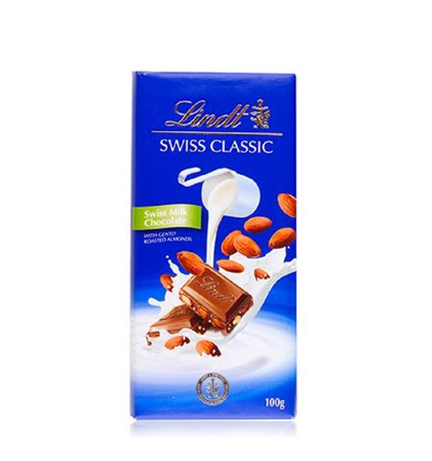 Lindt Swiss Milk Chocolate with Roasted Almond 100g from SuperMart.ae