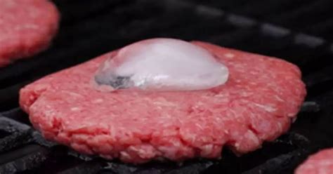 Why You Should Place An Ice Cube On A Burger Patty Before Grilling