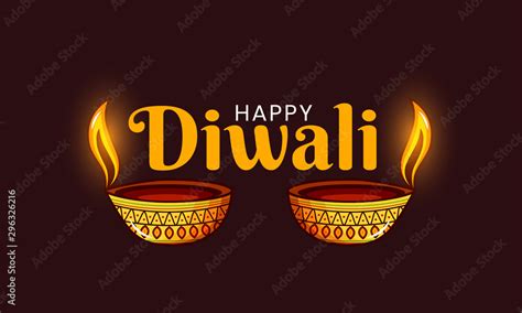 Happy Diwali festival celebration text typography. Use as banner, logo design etc. Indian ...