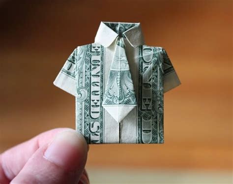 dollar bill origami shirt ~ instructions origami kids