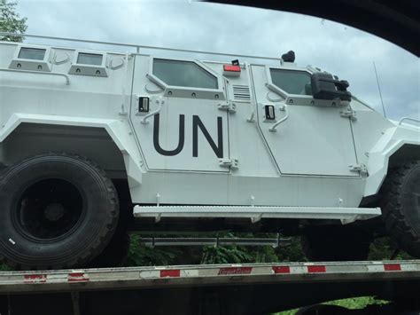 PHOTOS: UN military vehicles seen rolling down Virginia interstate ...