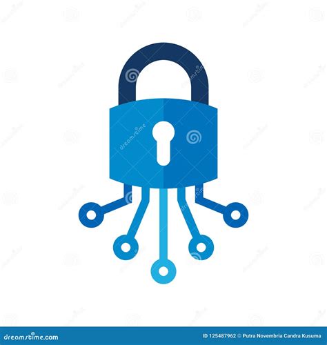 Lock Digital Logo Icon Design Stock Vector - Illustration of connect ...