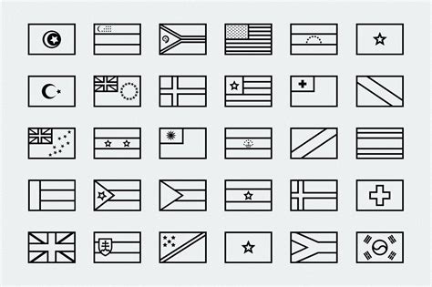 Flags Of The World Coloring Pages