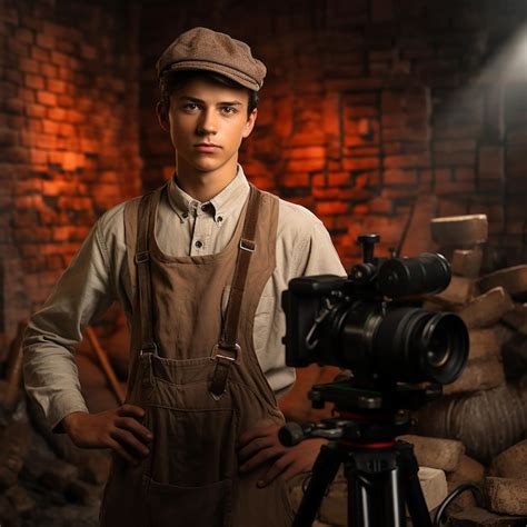 Premium Photo | Teenager with Professional Bricklayer in Training