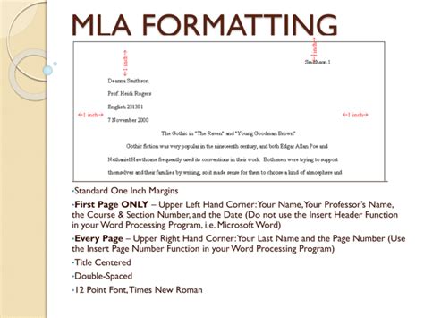 MLA FORMATTING