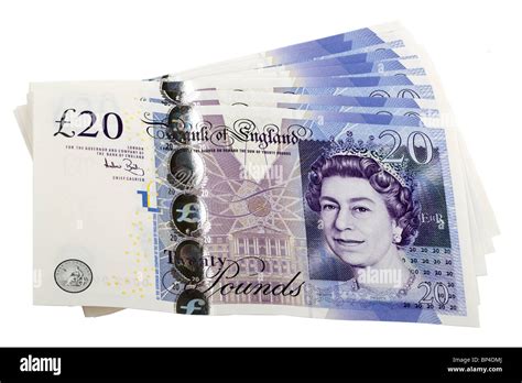 140 pounds in British currency 20 pound notes. Editorial use only Stock Photo - Alamy