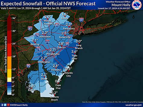 More Snow: New Forecast Map Shows Projected Totals For Next NJ, PA Storm | Montgomery Daily Voice