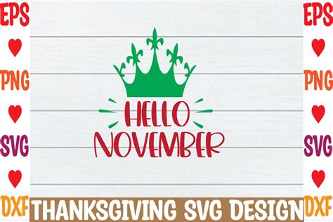 Hello November Graphic by Haz Studio · Creative Fabrica