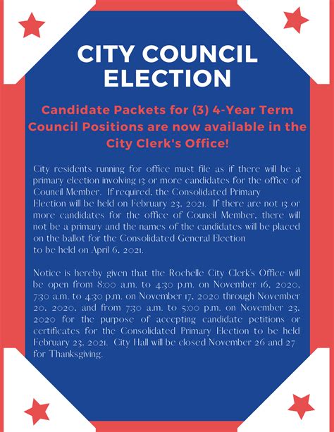 City Council Election Packets Available - City of Rochelle IL