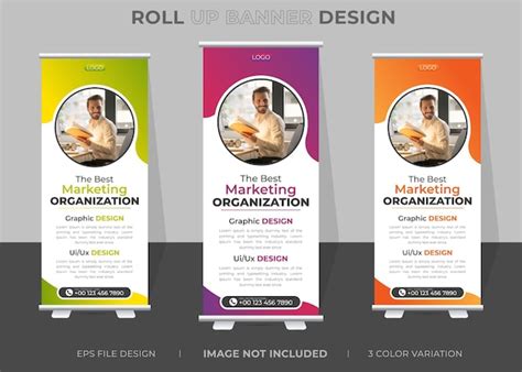 Premium Vector | Professional creative business roll up banner design ...