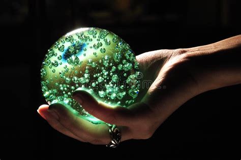 Glowing Crystal Ball stock photo. Image of globe, background - 8466404