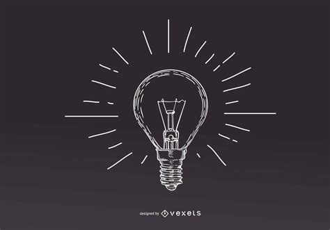 Stroke Light Bulb Illustration Design Vector Download