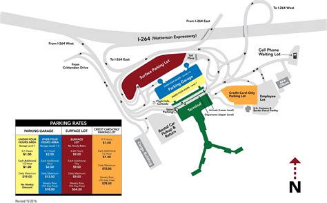 Louisville airport map - Map of Louisville airport (Kentucky USA)