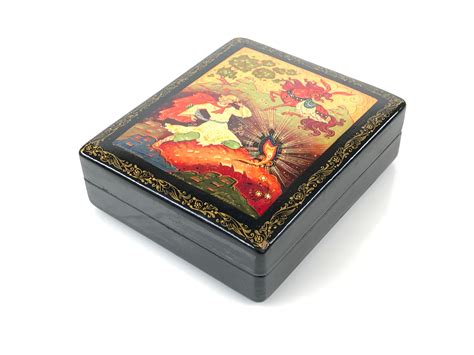 Lot - Vtg Hand Painted Russian Lacquer Trinket Box